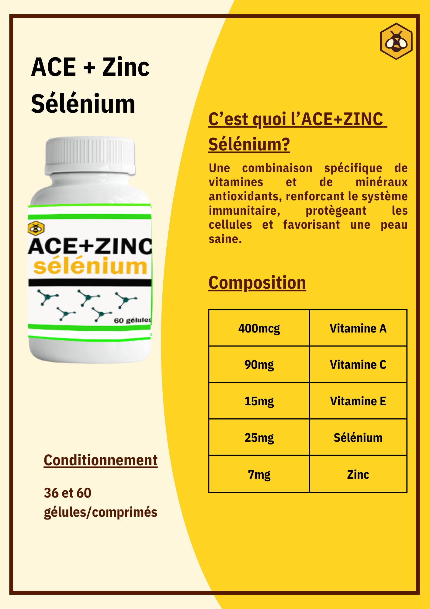 ACE + ZINC Sélénium
